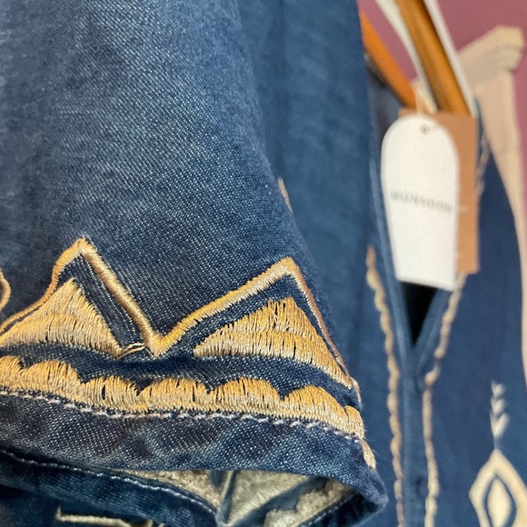 XXL Monsoon London Peacock feather dress blue NWT - Picture 10 of 16